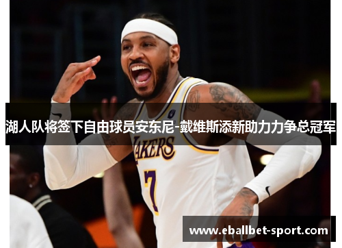 湖人队将签下自由球员安东尼-戴维斯添新助力力争总冠军
